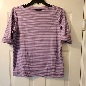 Lauren by Ralph Lauren Purple Striped Top. Size 1X  NWT